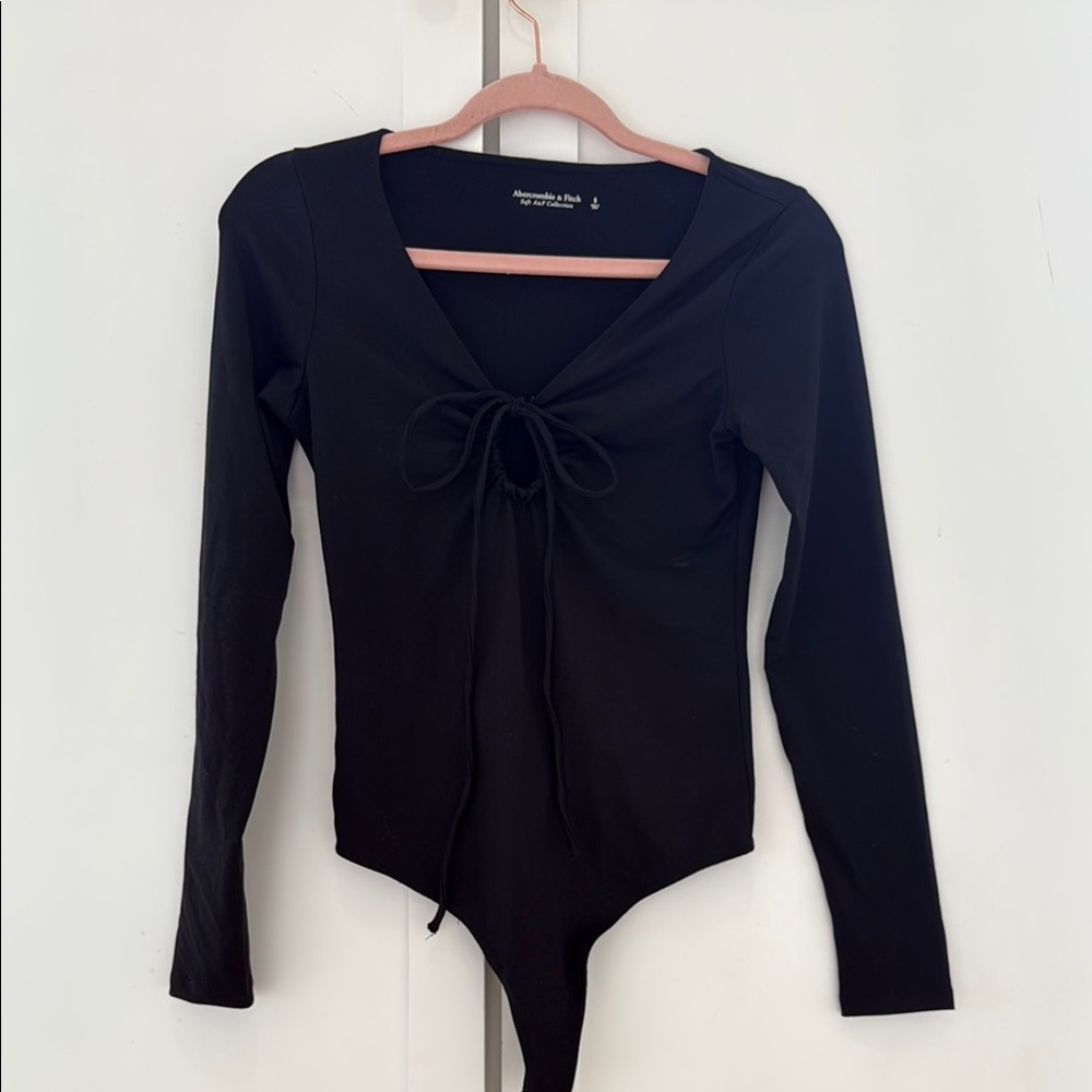 Abercrombie Black Long sleeve Bodysuit